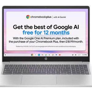 HP 15a-nb0502sa 15.6" Chromebook Plus - Intel® Core™ i3, 128 GB SSD, Silver