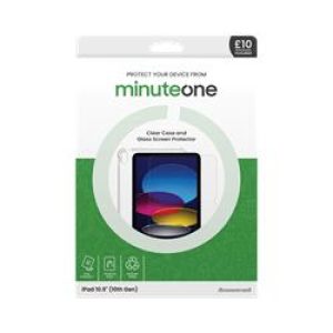 Minute One Clear Case & Glass Screen Protector for iPad 2022 - 10th Gen
