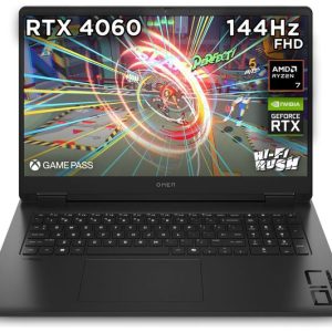 HP OMEN 17-db0009na 17.3" Gaming Laptop - AMD Ryzen 7, RTX 4060, 1 TB SSD