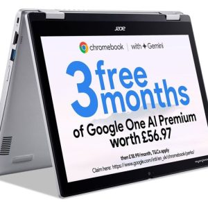 ACER Spin 312 12" 2 in 1 Chromebook - Intel® N100, 128 GB eMMC, Silver