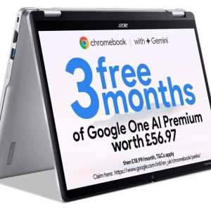 ACER Spin 314 14" 2 in 1 Chromebook - Intel® Core™ i3, 128 GB eMMC, Silver