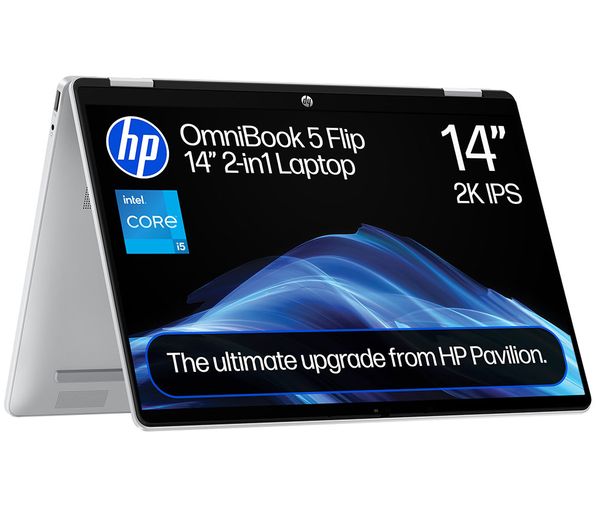 HP HP OmniBook 5 14" 2 in 1 Laptop - Intel® Core™ i5, 512 GB SSD, Silver