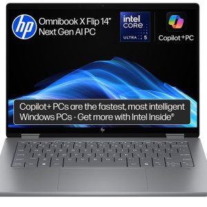 HP OmniBook X 14" 2 in 1 Laptop, Copilot+ PC - Intel® Core™ Ultra 5, 512 GB SSD, Silver