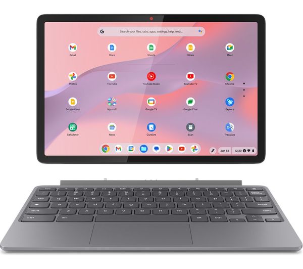 LENOVO Duet 10.95" 2 in 1 Chromebook - MediaTek Kompanio 838, 128 GB eMMC, Grey