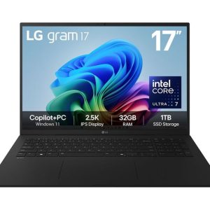 LG gram 17 17Z90TL-G.AU88A1 17" Laptop, Copilot+ PC - Intel® Core™ Ultra 7, 1 TB SSD, Black
