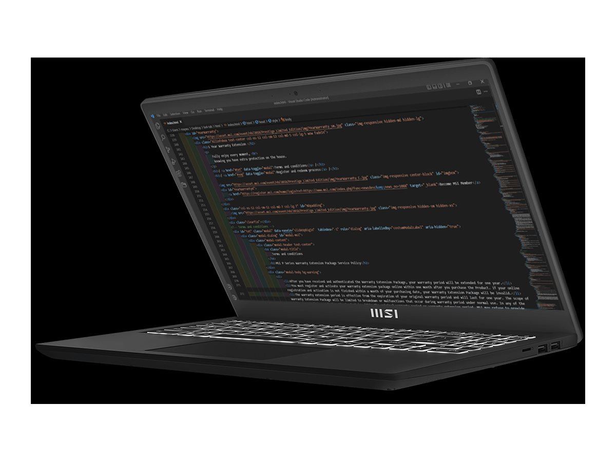 MSI Modern 15 H B13M-003UK - 15.6" - Intel Core i7 - 13700H - 16 GB RAM - 512 GB SSD