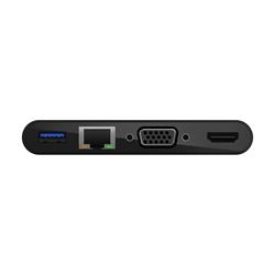 Belkin USB-C Multimedia Adapter (GBE, HDMI, VGA, USB-A) - Black