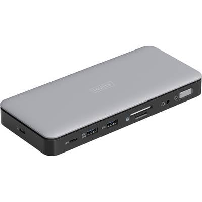 Digitus USB-C® docking station DA-70917 Charging function, Built-in card reader, Supports 8K@30 Hz (1x) / 4K@30Hz (2x)