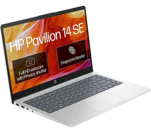 HP Pavilion SE 14" Refurbished Laptop - Intel® Core™ i3, 256 GB SSD, Silver (Very Good Condition)
