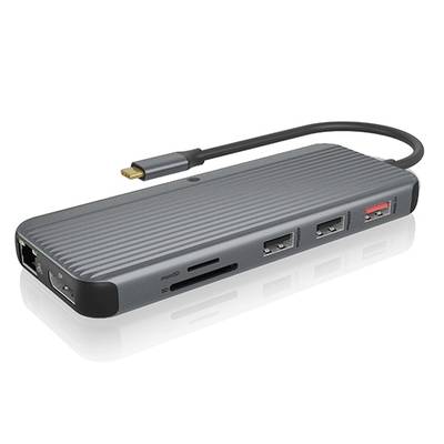 ICY BOX USB-C® docking station IB-DK4060-CPD, 1 zu 12 USB Type-C® Notebook DockingSt. Compatible with (brand): Universal