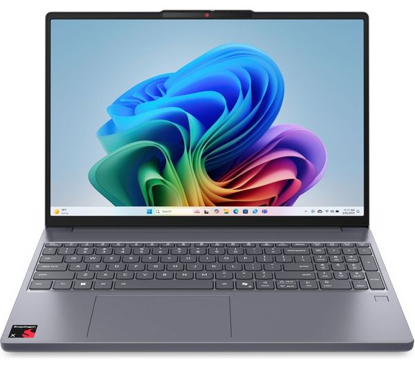 LENOVO IdeaPad Slim 3 15.3" Laptop, Copilot+ PC - Snapdragon X, 256 GB SSD, Luna Grey