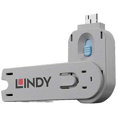 LINDY USB-A socket key Schloss / Zutrittskontrolle Blue 40622