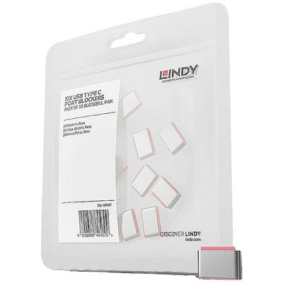 LINDY USB-C® socket lock 10-piece set Pink no keys 40437