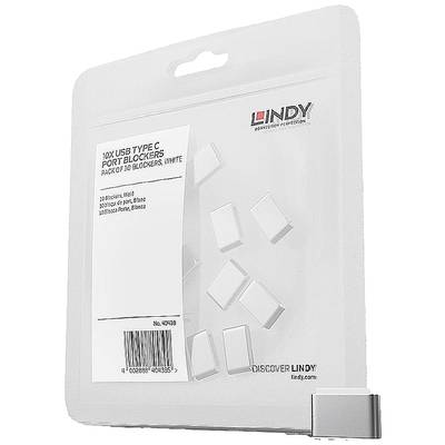 LINDY USB-C® socket lock 10-piece set White no keys 40439