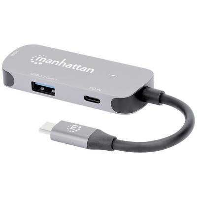 Manhattan USB-C® docking station USB-C auf HDMI 3-in-1 Docking-Konverter Compatible with (brand): Universal USB-C® powered