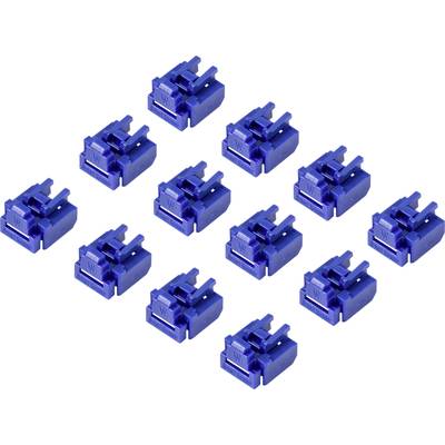Renkforce RJ45 LAN socket lock RF-4695228 12-piece set Blue RF-4695228