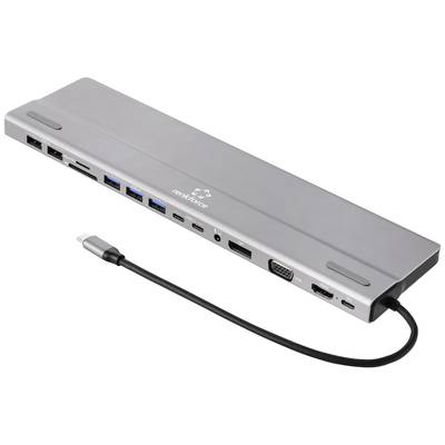 Renkforce USB-C® docking station RF-DKS-902 Compatible with (brand): Universal Built-in card reader, USB-C® powered