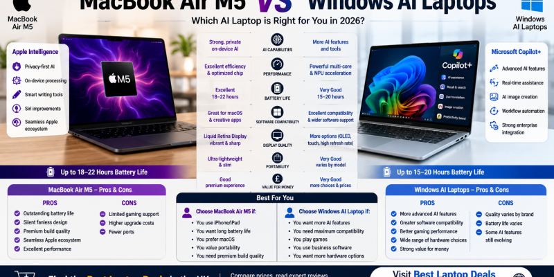 MacBook Air M5 vs Windows AI Laptops