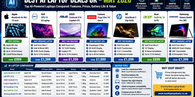 Best AI Laptop Deals UK – May 2026